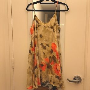 Orange floral dress